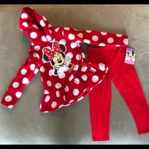 Disney Minnie Mouse Hoody Pants Set 3T Brand New